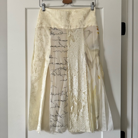 Zara Patchwork Midi Skirt ZW Collection - Picture 2 of 9